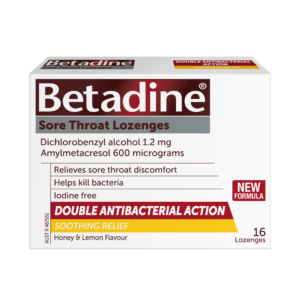 Betadine Sore Throat Honey and Lemon Lozenges 16