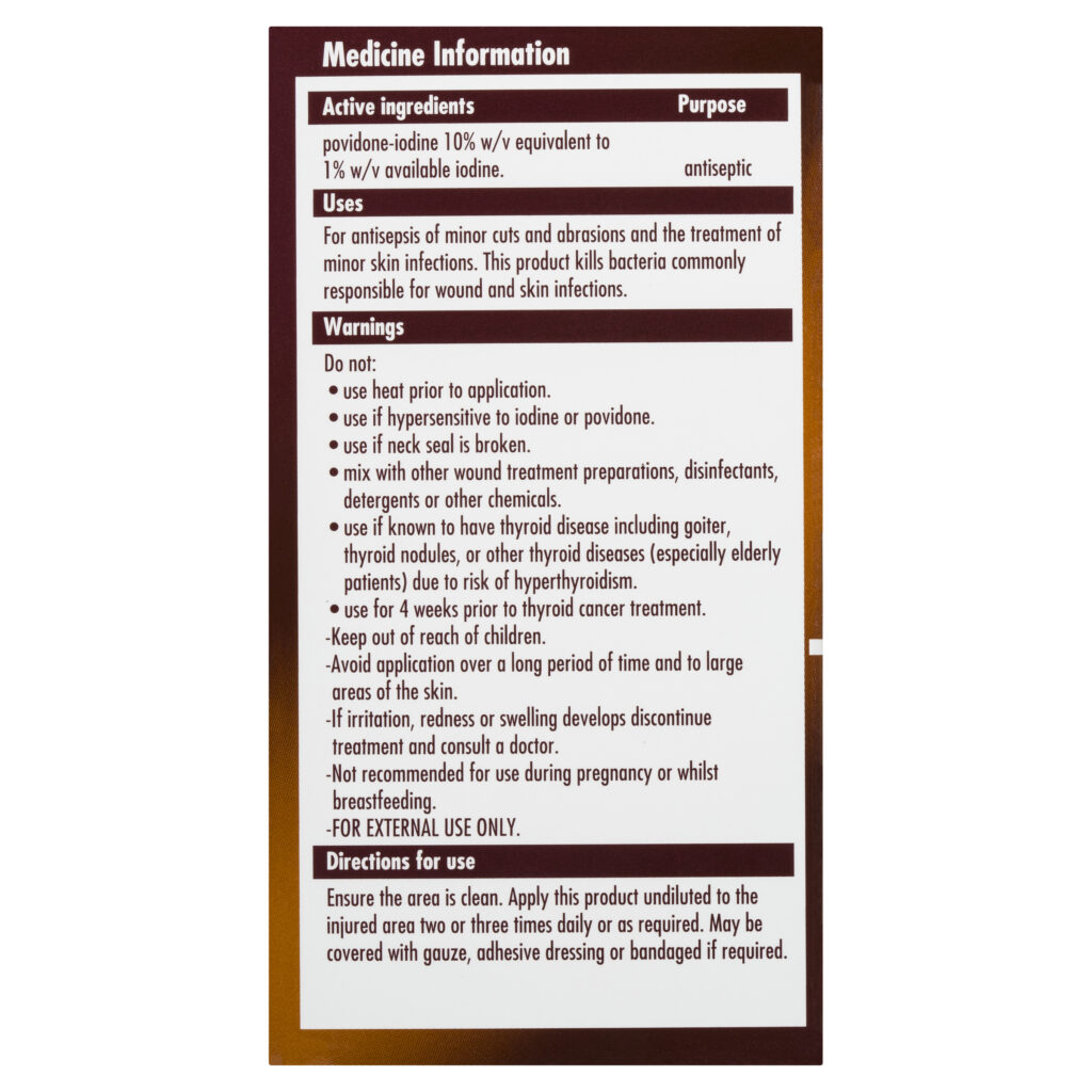 Betadine Antiseptic Topical Solution 100mL