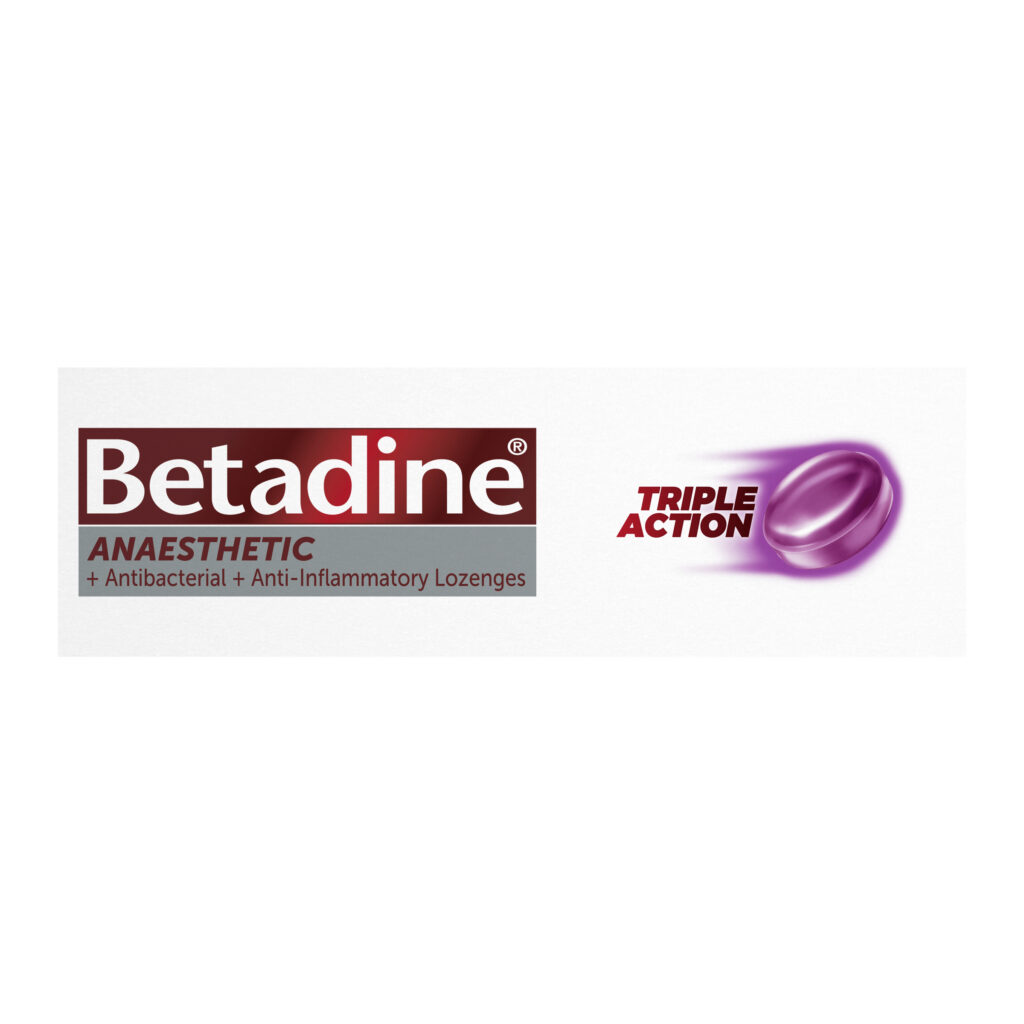 Betadine Anaesthetic + Antibacterial + Anti-Inflammatory Lozenges 36 Pack