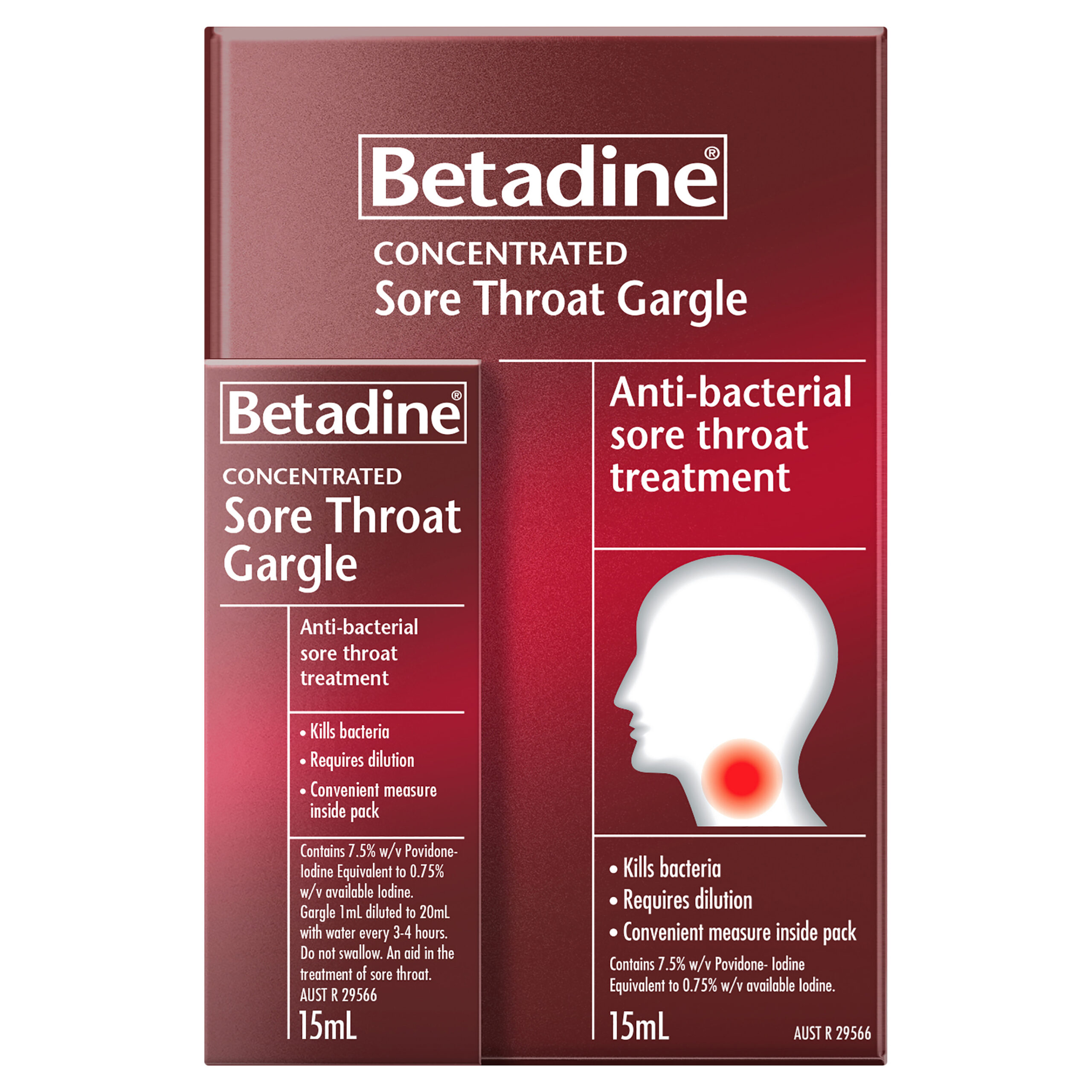 Betadine Sore Throat Gargle Concentrated 15mL