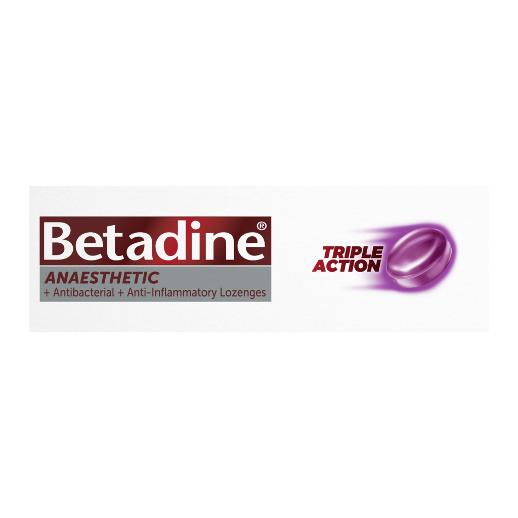 Betadine Anaesthetic + Antibacterial + Anti-Inflammatory Berry Lozenges 36 Pack
