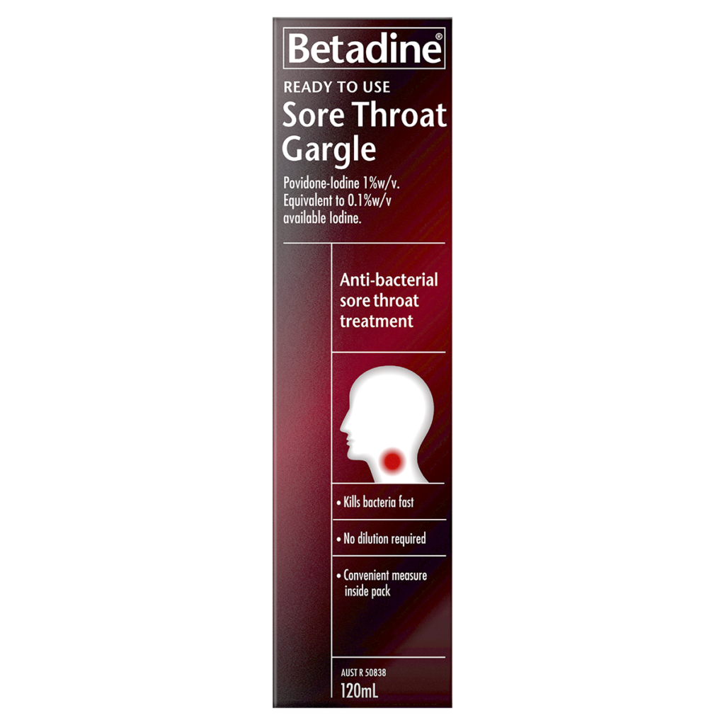 Betadine Ready To Use Sore Throat Gargle 120mL