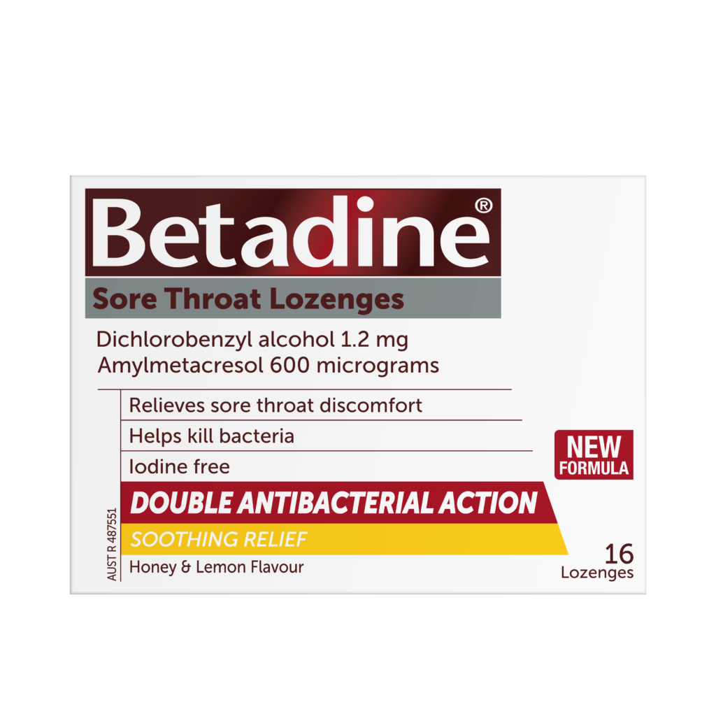 Betadine Sore Throat Honey and Lemon Lozenges 16