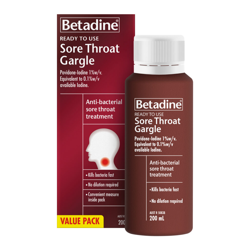Betadine Ready To Use Sore Throat Gargle 200mL