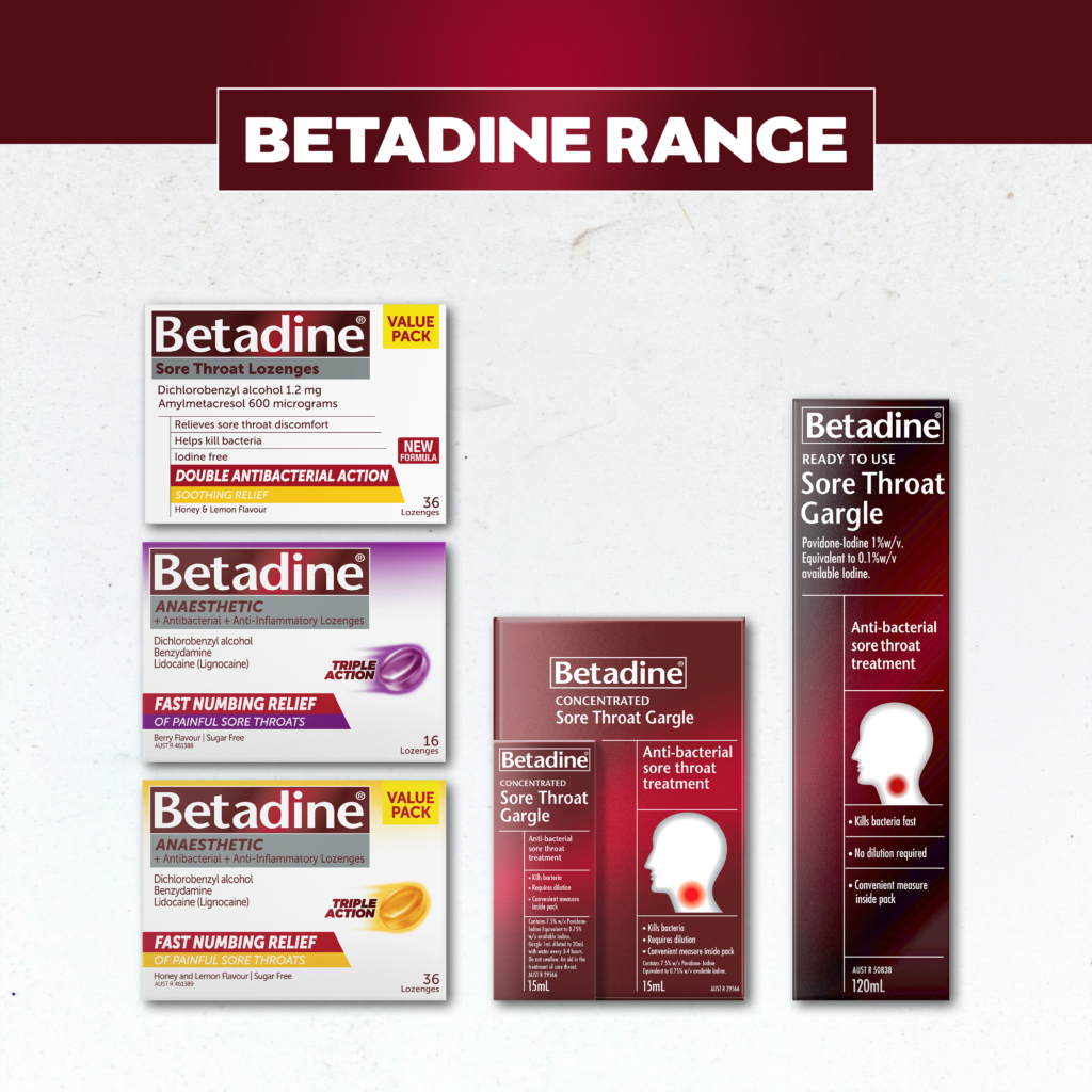 Betadine Ready To Use Sore Throat Gargle 120mL