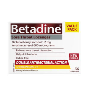 Betadine Sore Throat Honey and Lemon Lozenges 36